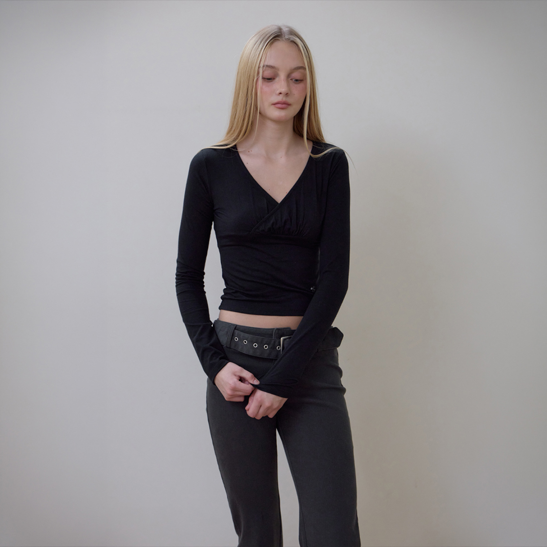 로제프란츠 벨티드 부츠컷 팬츠 [차콜](Rosefrantz Belted Boots Cut Pants [Charcoal]) - 6