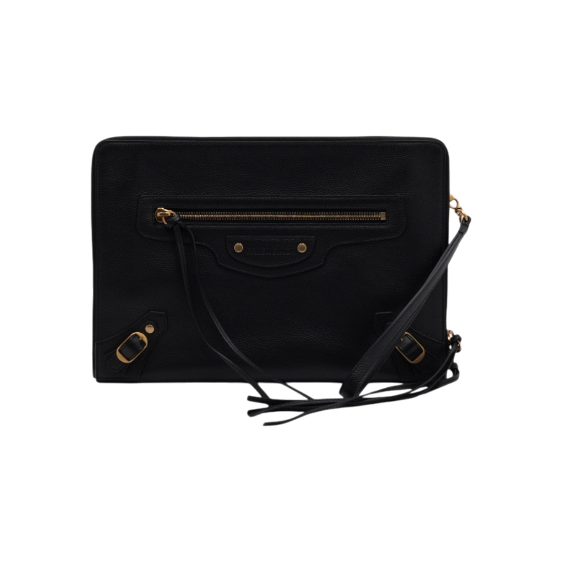 IT6J85DOUJDH Balenciaga Neo Classic Large Clutch Black Calfskin
