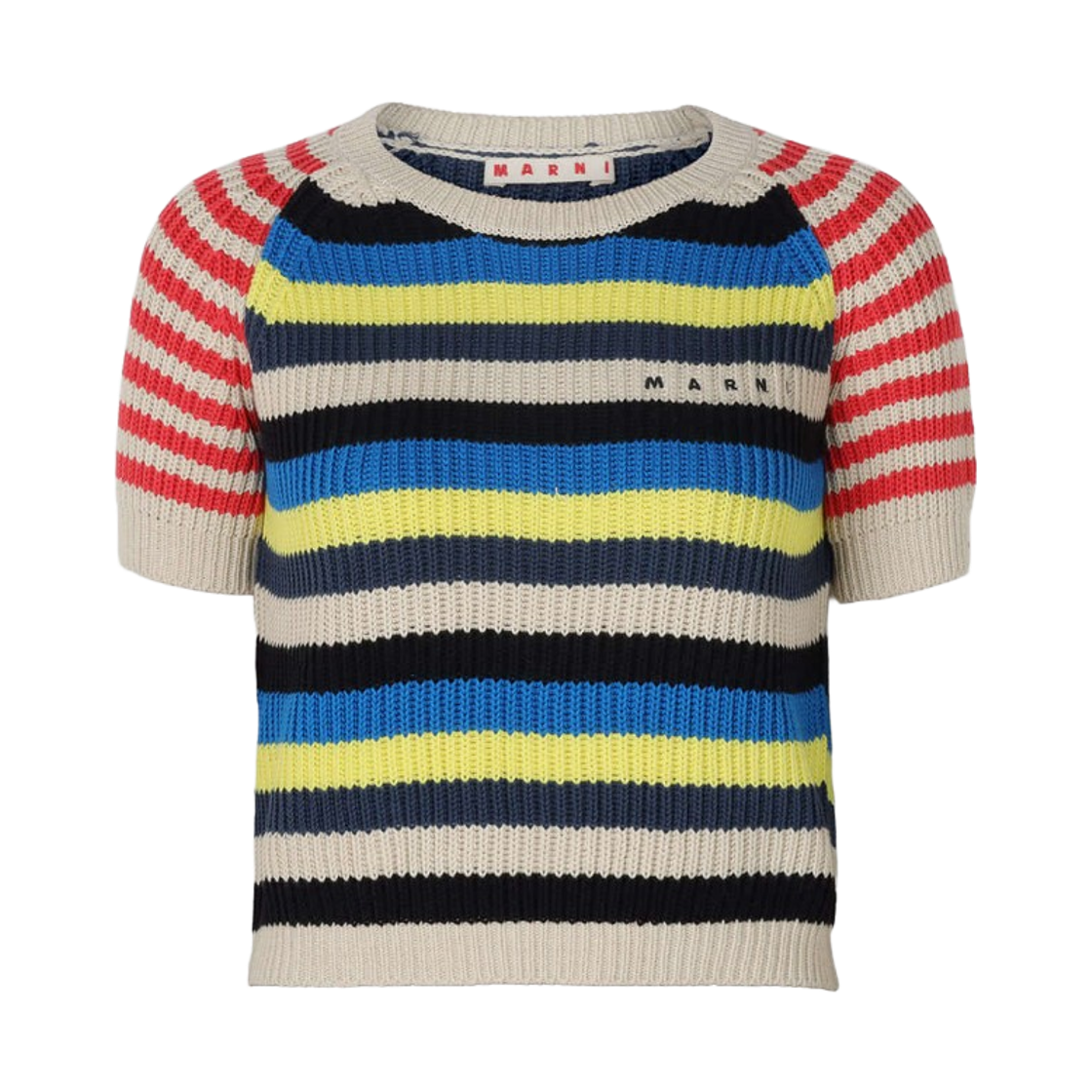 (키즈) 마르니 멀티 스트라이프 스웨터 멀티컬러((Kids) Marni Multi Stripe Sweater Multicolor)
