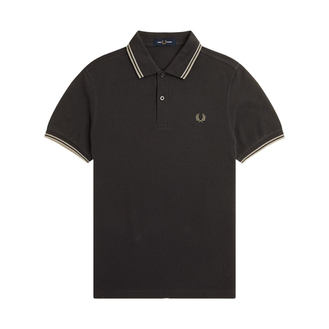 AFPM2513600-V56 Fred Perry Twin Tipped Fred Perry Shirt Anchor Grey/Oatmeal