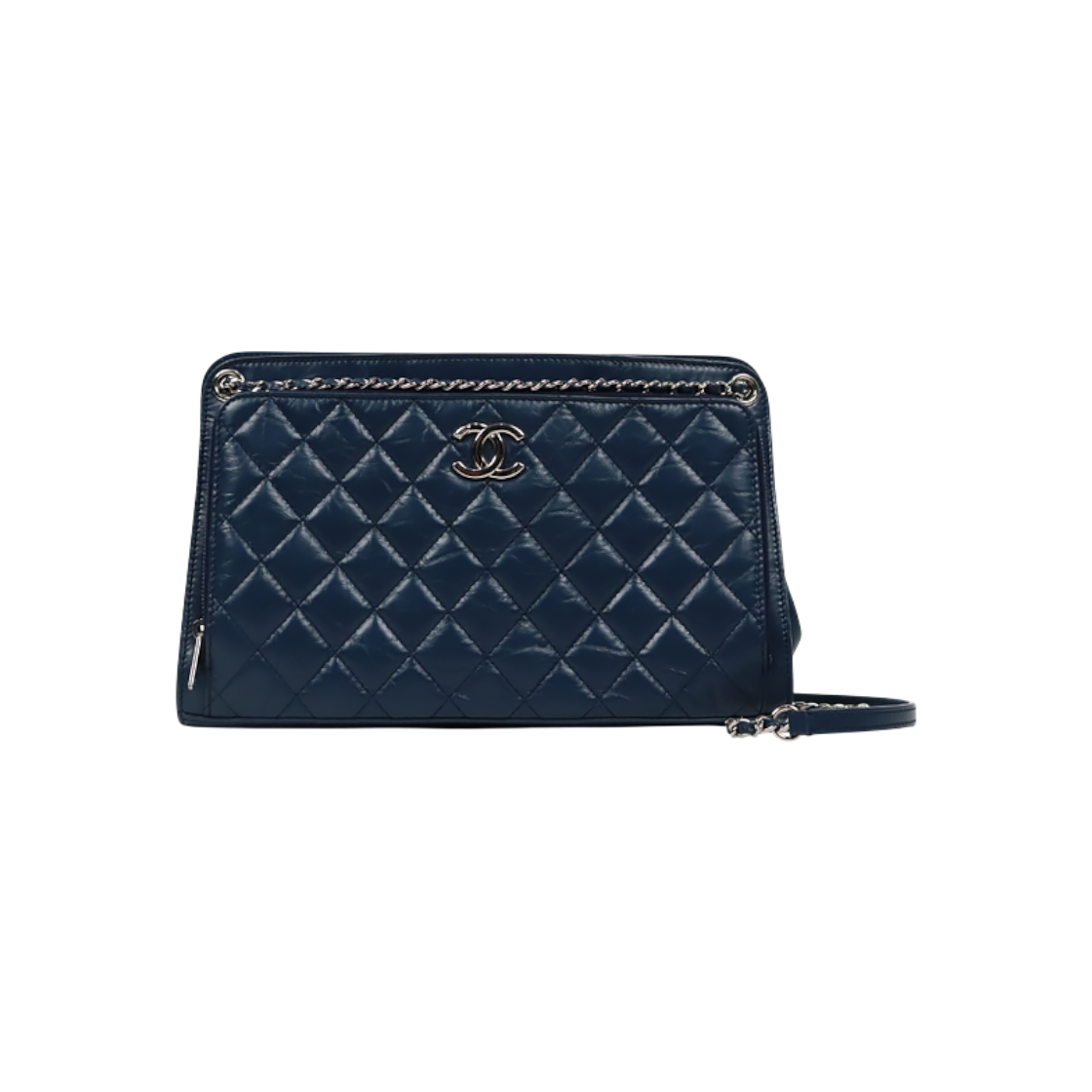 샤넬 네이비 레더 마트라세 체인 숄더백 D-A65226(Chanel Navy Leather Matelasse Chain Shoulder Bag D-A65226)