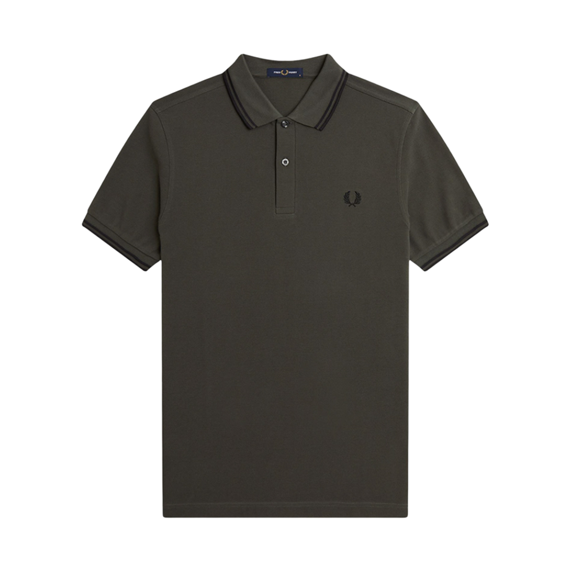 AFPM2513600-U70 Fred Perry Twin Tipped Fred Perry Shirt Field Green/Black
