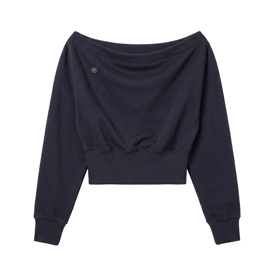 RS26FSW103CRC Rosefrantz Crop Off Shoulder Sweatshirt [Charcoal]