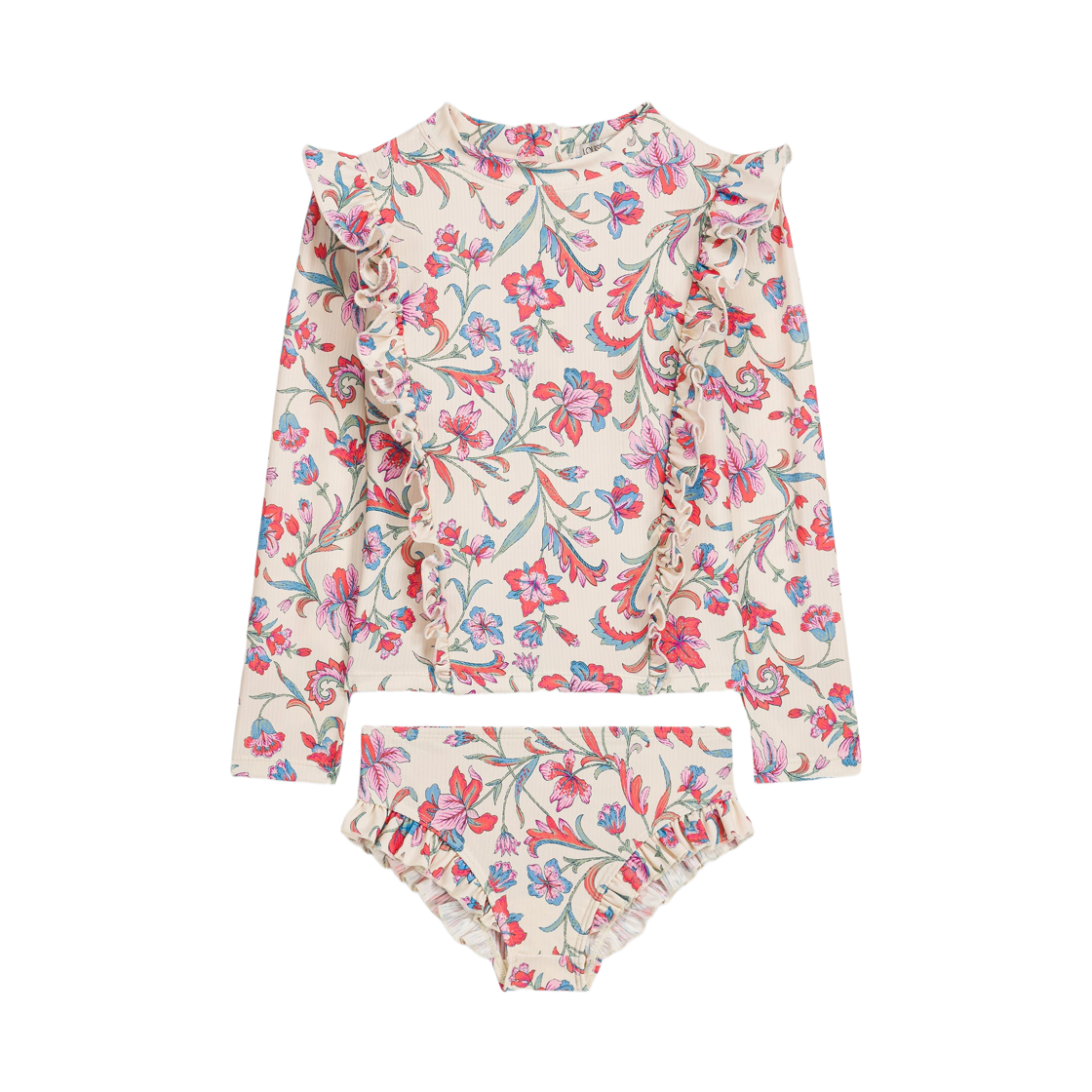 (키즈) 루이스 미샤 야니카 베딩 세트 크림 플로럴 헤이븐((Kids) Louise Misha Yanika Bathing Set Cream Floral Haven)