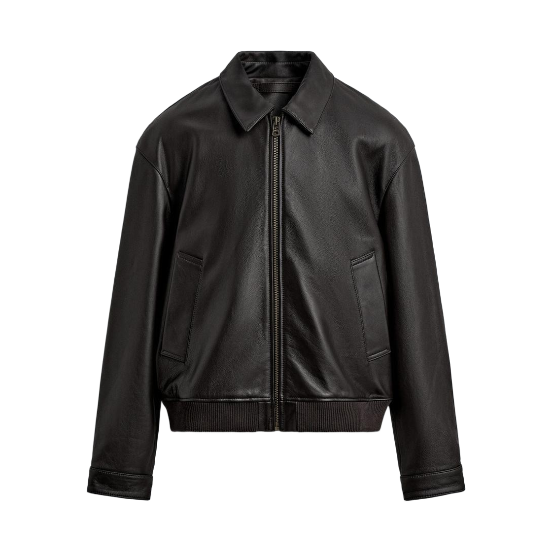 4416/110/717 Zara x Aaron Levine Leather Bomber Jacket Chocolate