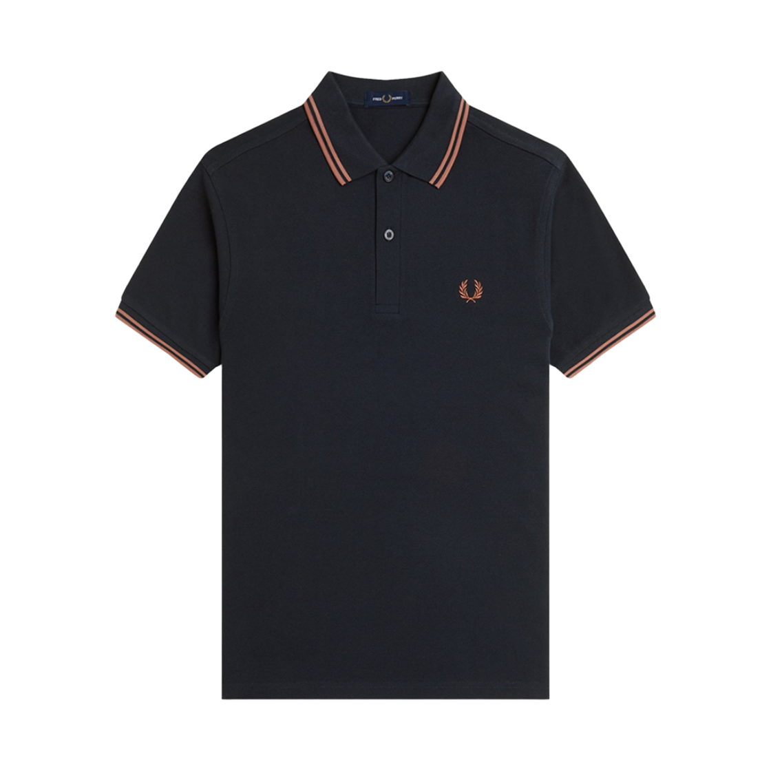 AFPM2513600-Y31 Fred Perry Twin Tipped Fred Perry Shirt Navy/Cinnamon
