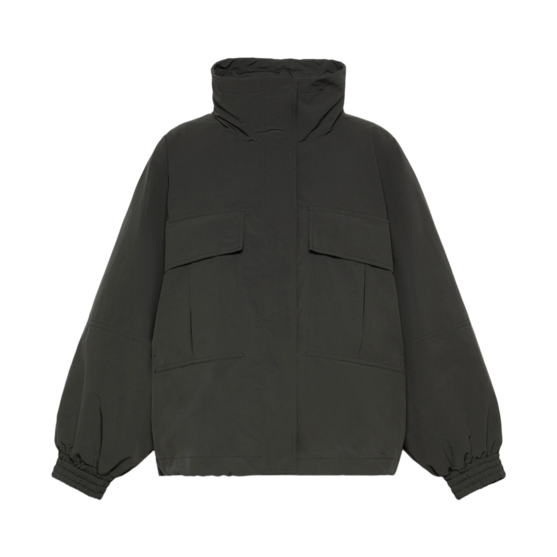 (W) 위켄드 막스마라 에포카 워시드 발수 캔버스 자켓 블랙((W) Weekend Max Mara Epoca Washed Water-Repellent Canvas Jacket Black) - 1