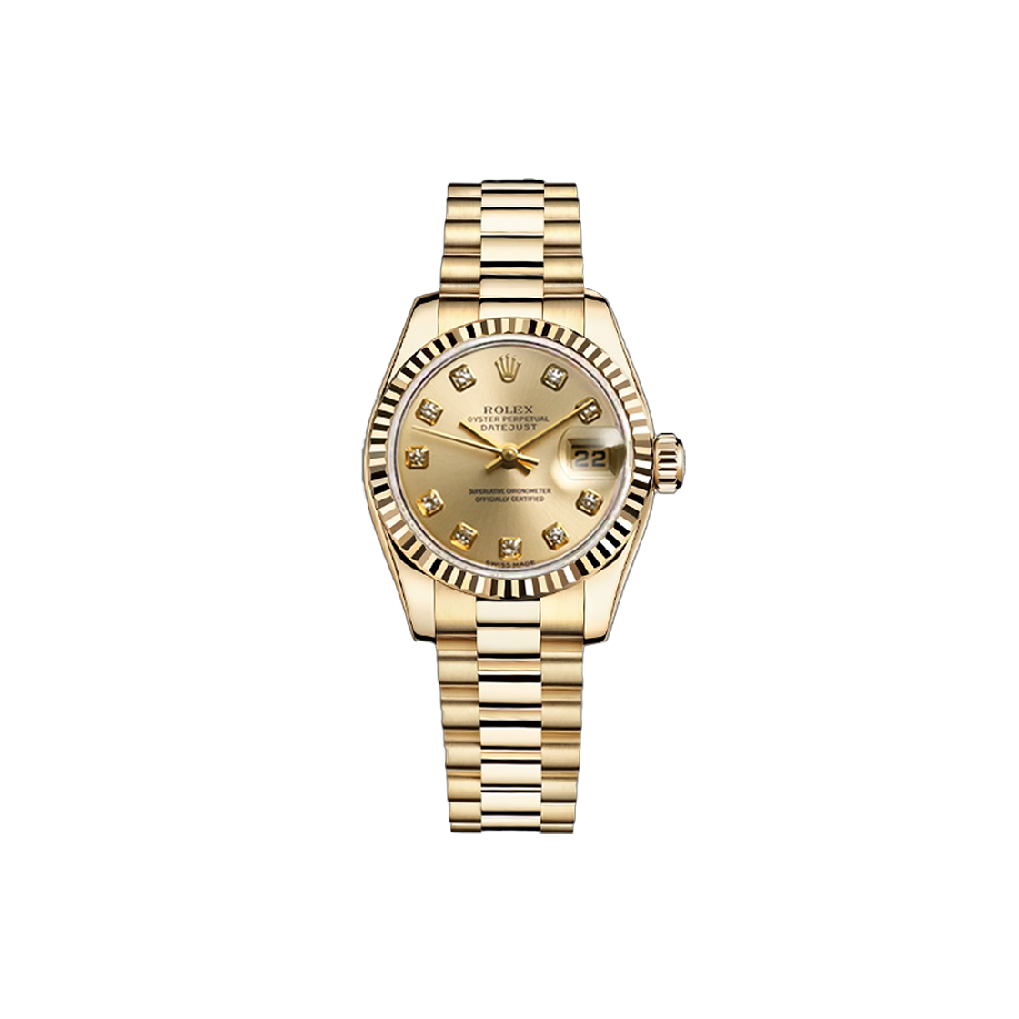 ITUCRSJM227F Rolex Datejust 26-179178 Champagne 10P President No. 8368