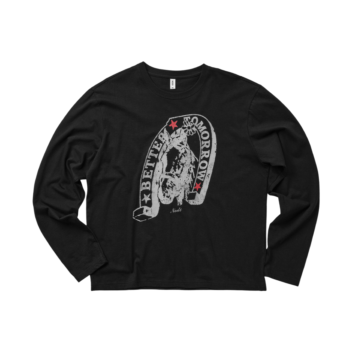 노디 럭키 마그넷 롱슬리브 블랙(NODI Lucky Magnet Long sleeve black) - 1