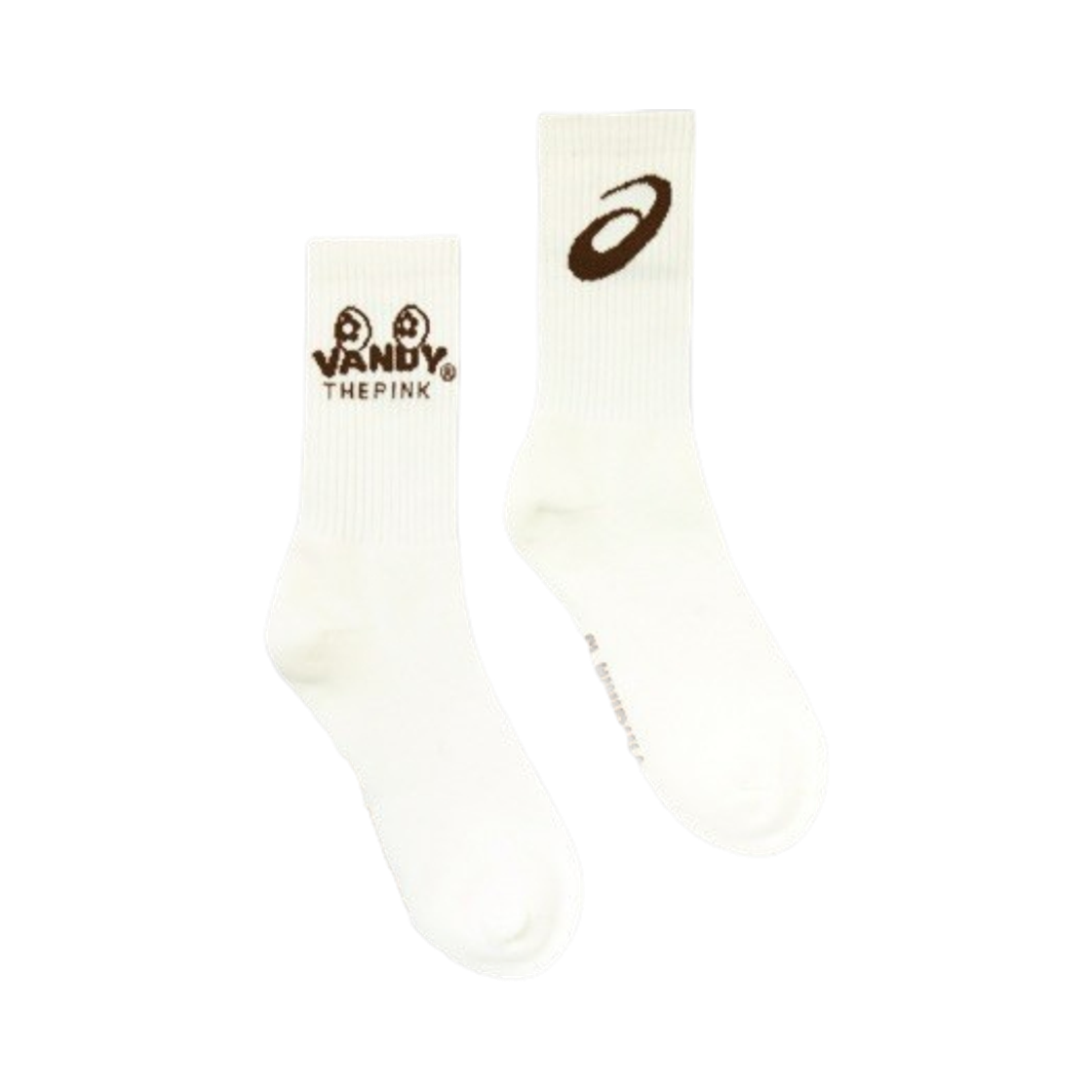 반디 더 핑크 x 아식스 삭스 브라운 - 서울 팝업 한정(Vandy The Pink x Asics Socks Brown - Seoul Pop-Up Exclusive)