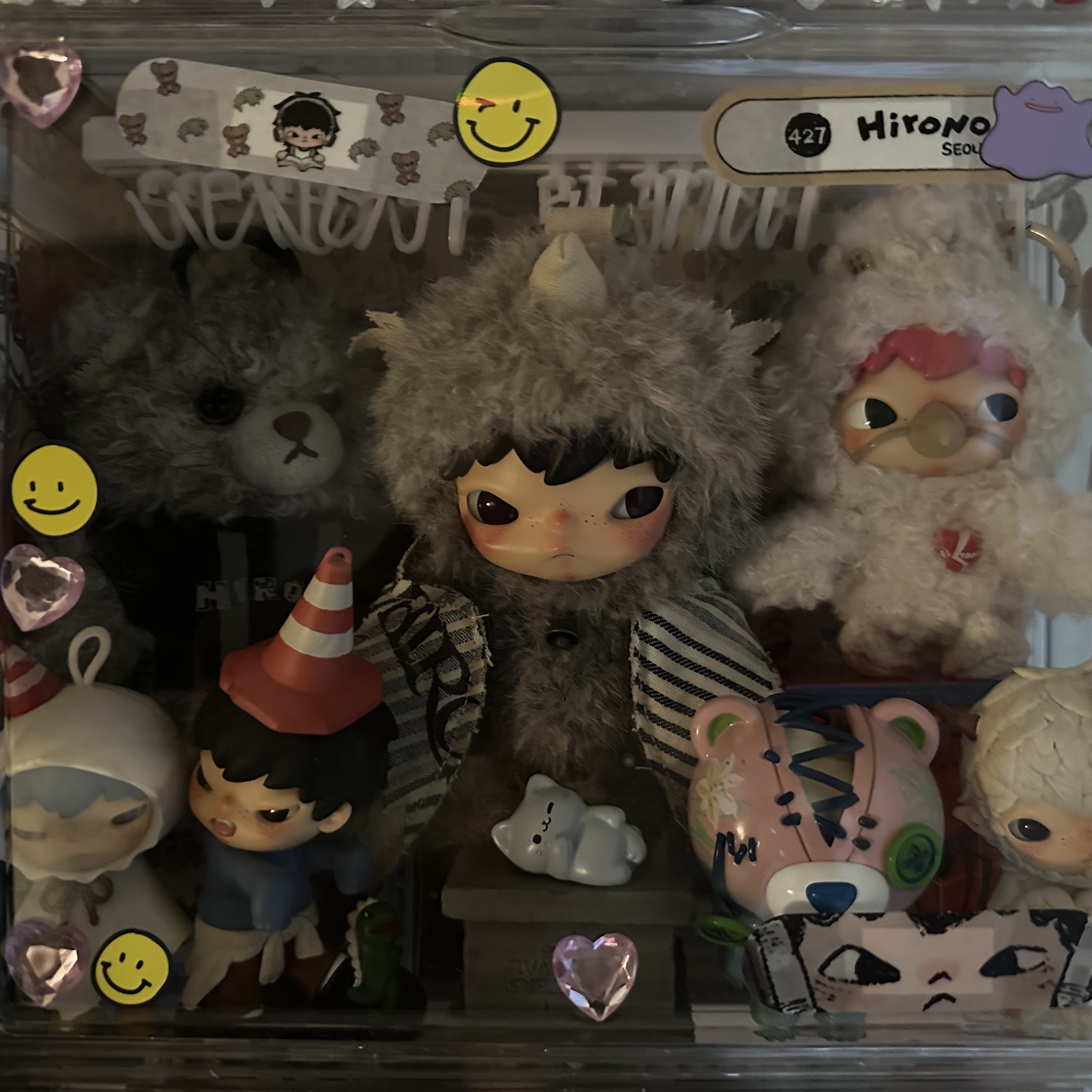 Pop Mart Dear Birds Series Plush Pendant More Than Words (Opened Case), Pop Mart Hirono Mist Walker Series Plush Doll Pendant Sealed Case (6 Blind Boxes) 착용 스타일 - 2