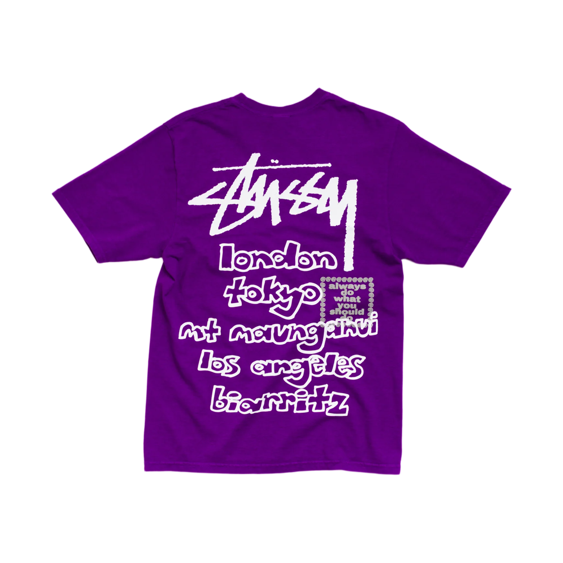 3904050 Stussy x Always Do What You Should Do World Tour T-Shirt Purple
