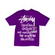Stussy x Always Do What You Should Do World Tour T-Shirt Purple