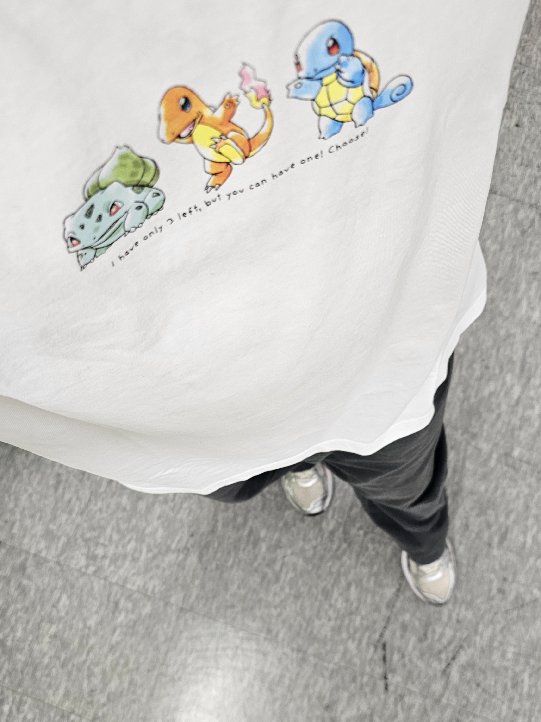 Uniqlo UT x Pokemon Graphhic T-Shirt 1D White, Asics Gel-Kayano 14 Cream Black 착용 스타일