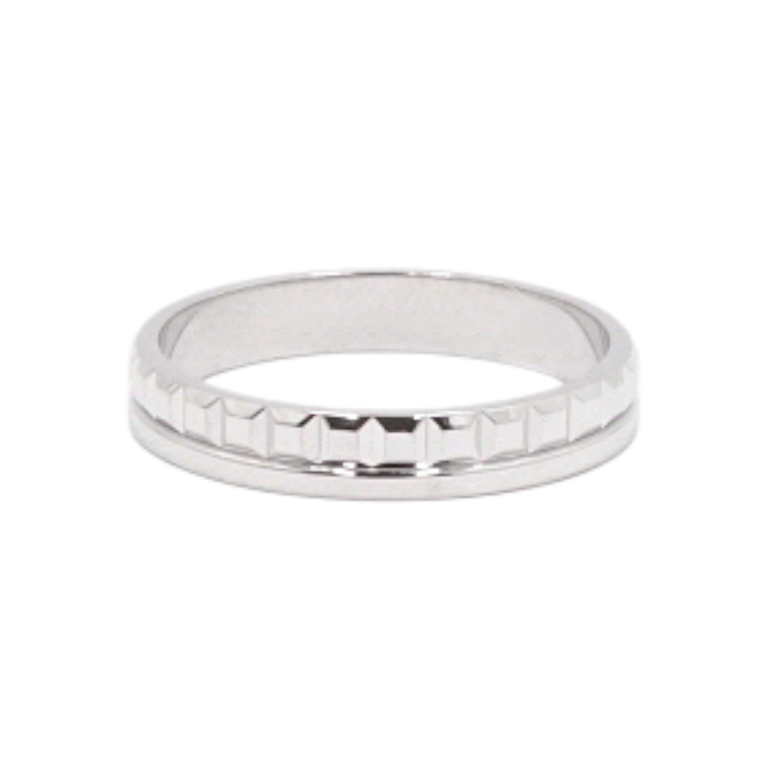 ITC3DUJPV5SW Boucheron JAL00250 18K White Gold Quattro Radiant Edition Wedding Band Ring