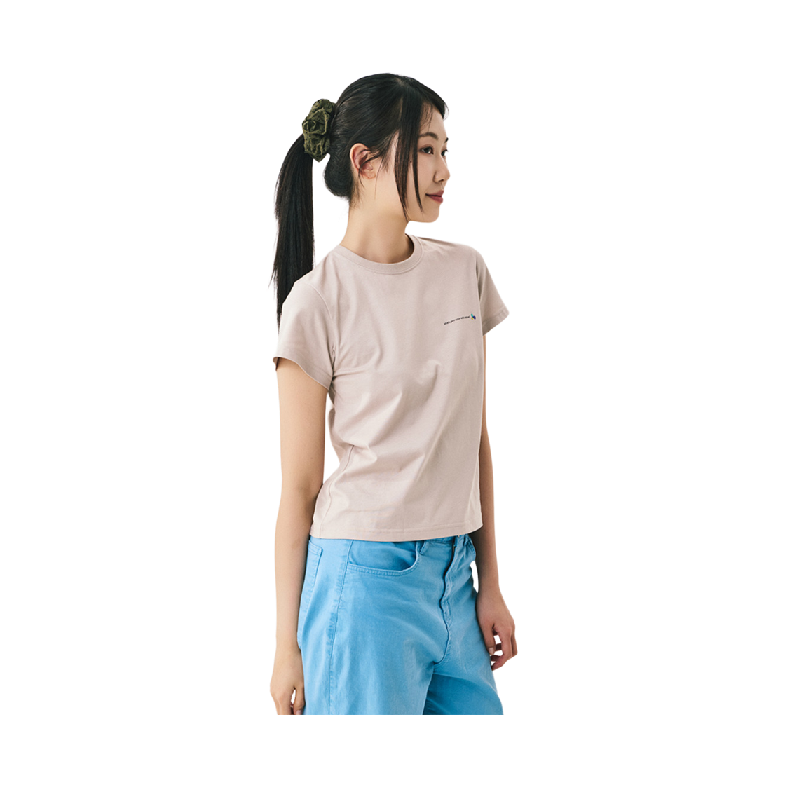 하이산 미니 슬로건 티셔츠 스카이블루(Heisan Mini Slogan T-shirt - Sky Blue) - 2