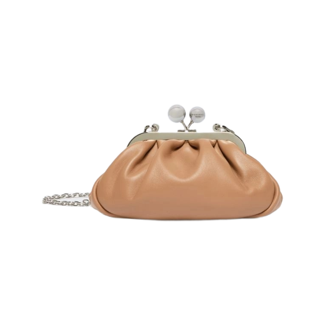 위켄드 막스마라 넴비 엑스트라 스몰 샤이니 쉽스킨 파스티치노백 누도(Weekend Max Mara Nembi Extra Small Pasticcino Bag in Shiny Sheepskin Nudo)