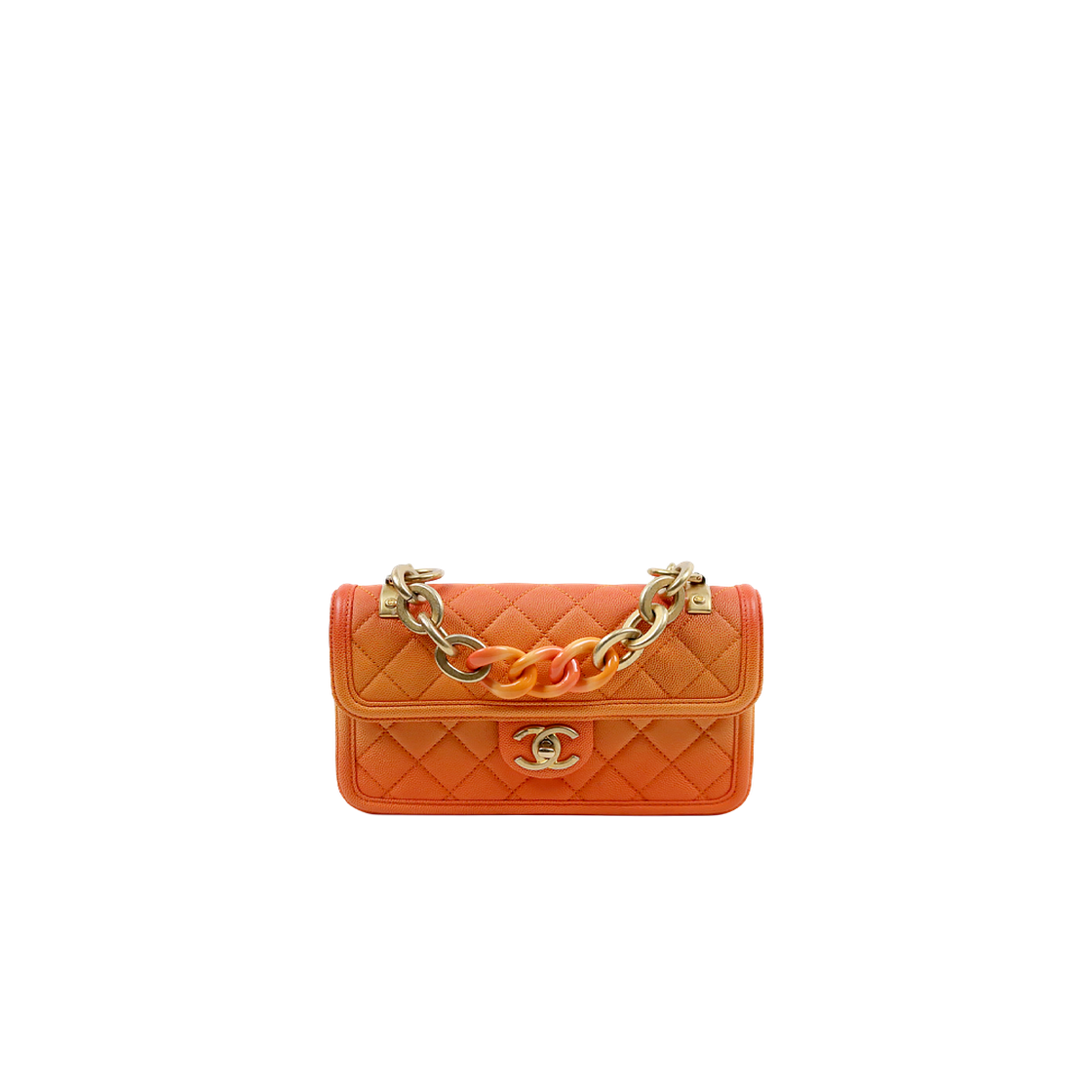 샤넬 오렌지 캐비어 그라데이션 숄더백 C-A65211(Chanel Orange Caviar Gradient Shoulder Bag C-A65211) - 1