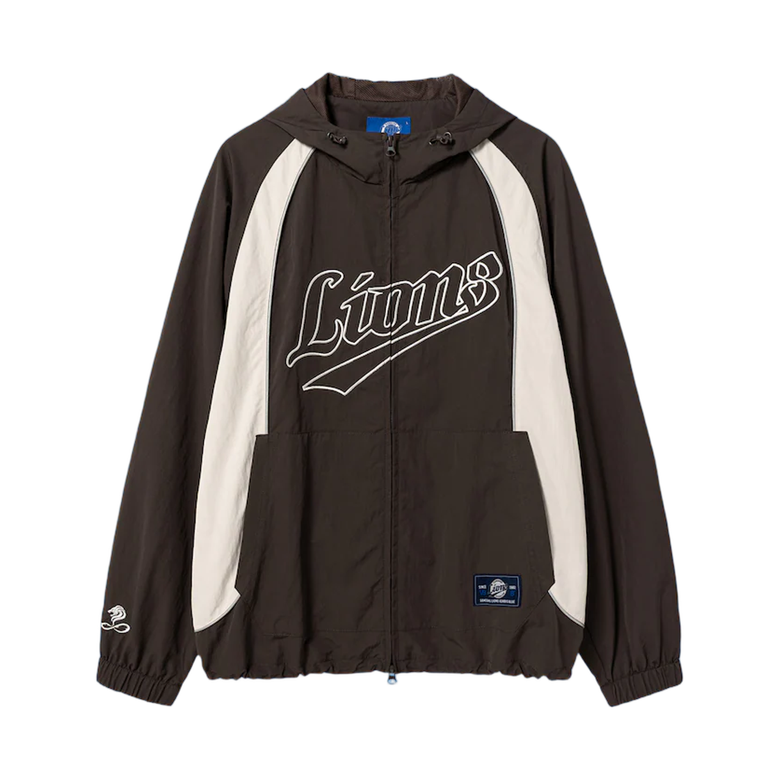 삼성 라이온즈 x 에잇세컨즈 리플렉티브 후드 자켓 브라운(Samsung Lions x 8seconds Reflective Hooded Jacket Brown)