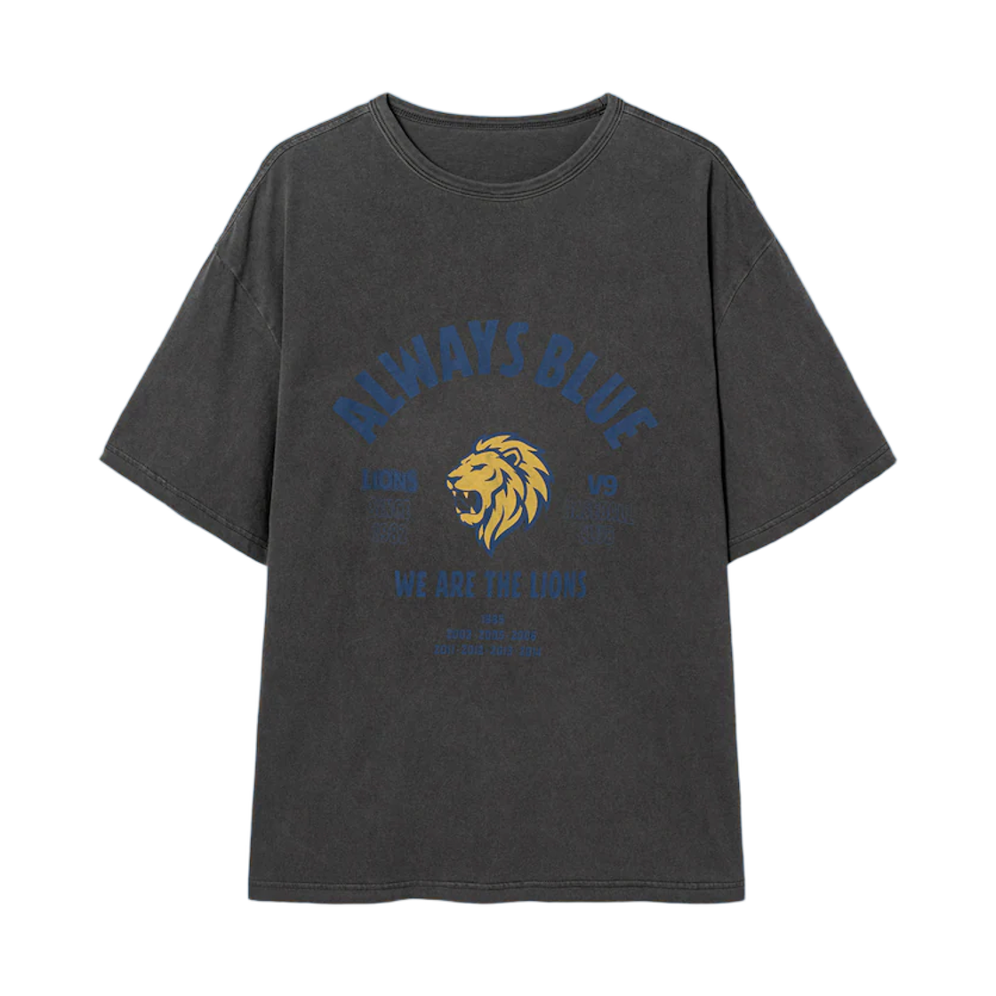삼성 라이온즈 x 에잇세컨즈 올웨이즈 블루 반소매 티셔츠 애쉬(Samsung Lions x 8seconds Always Blue Short Sleeve T-Shirt Ash)