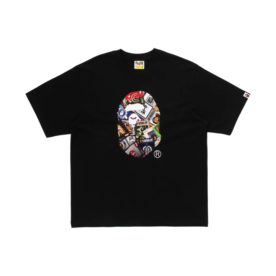 - BAPE Collectible Card Ape Head T-Shirt Black