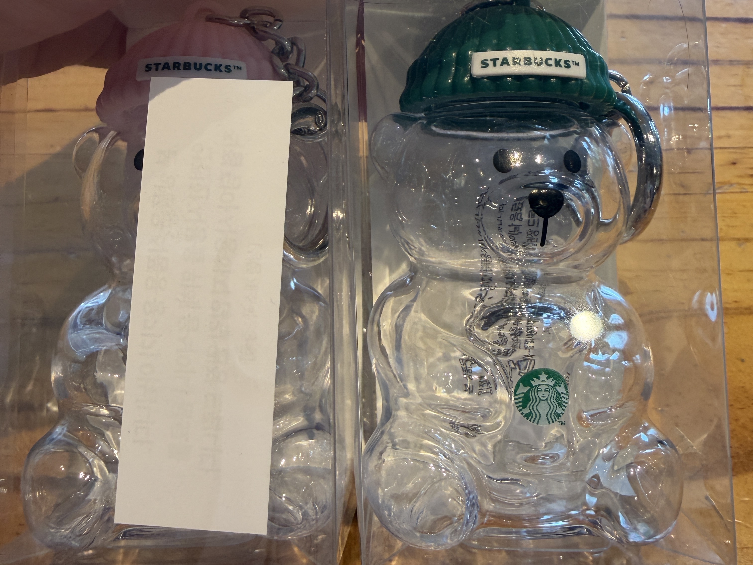 Starbucks Bearista Miniature Keyring Green 착용 스타일