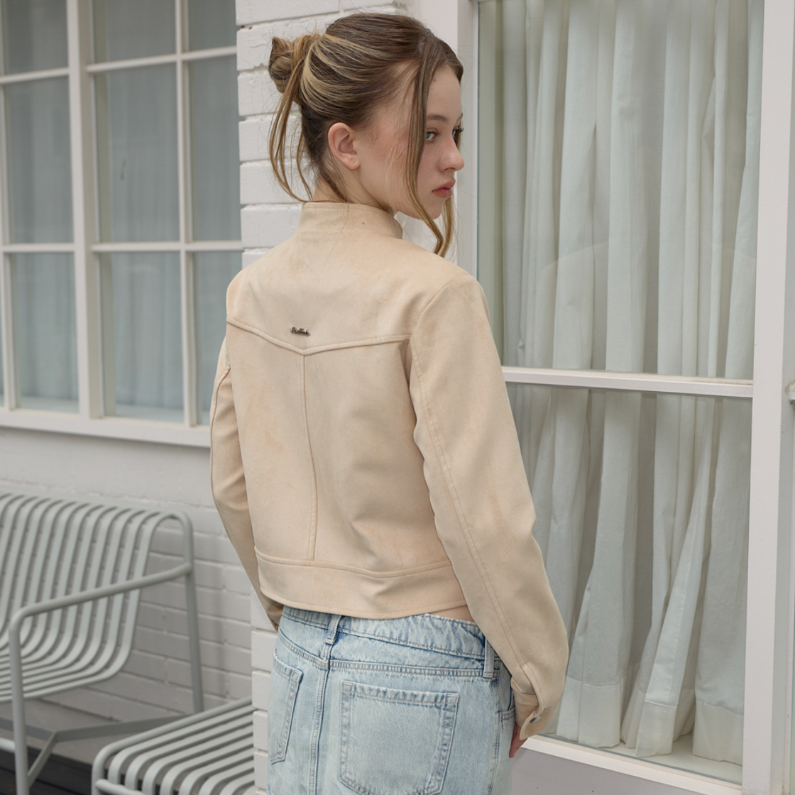 로제프란츠 스웨이드 레이서 자켓 [베이지](Rosefrantz Suede Racer Jacket [Beige]) - 4