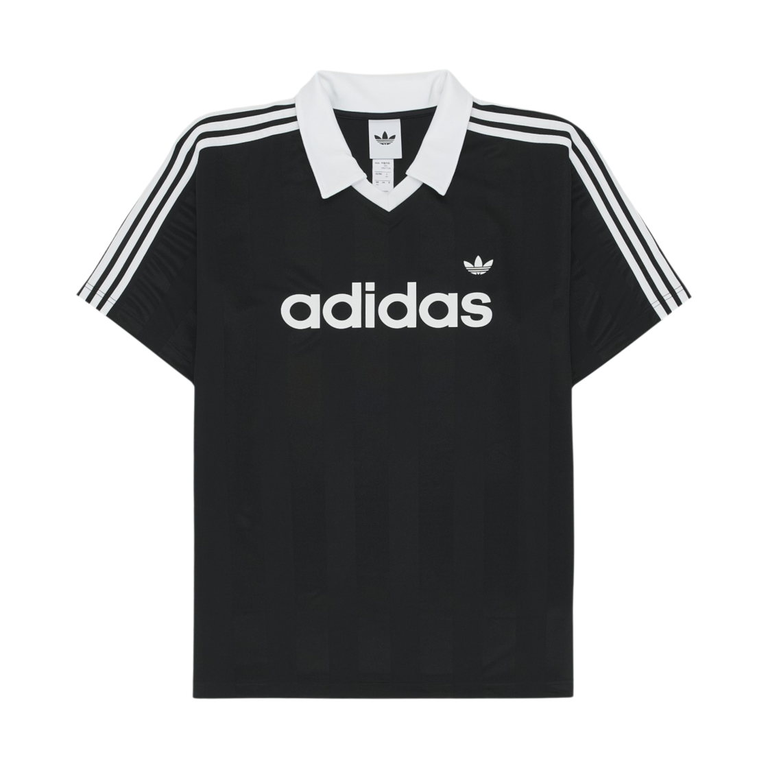 KE3584 Adidas Archive Collar Engineered Jersey Black - KR Sizing