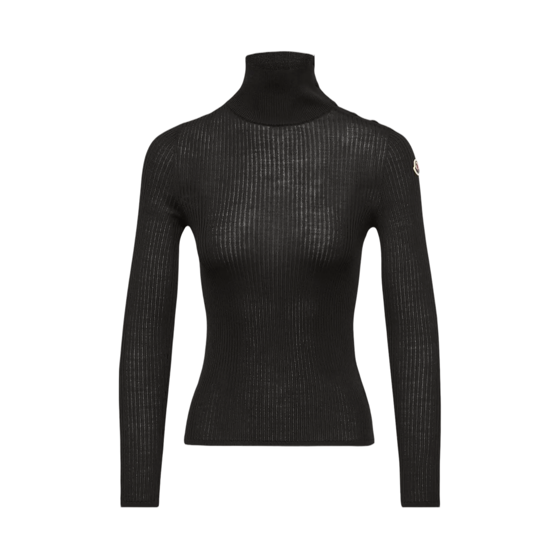 L2-093-9F00001-M1180-999 (W) Moncler Textured Wool Turtleneck Black - 26FW