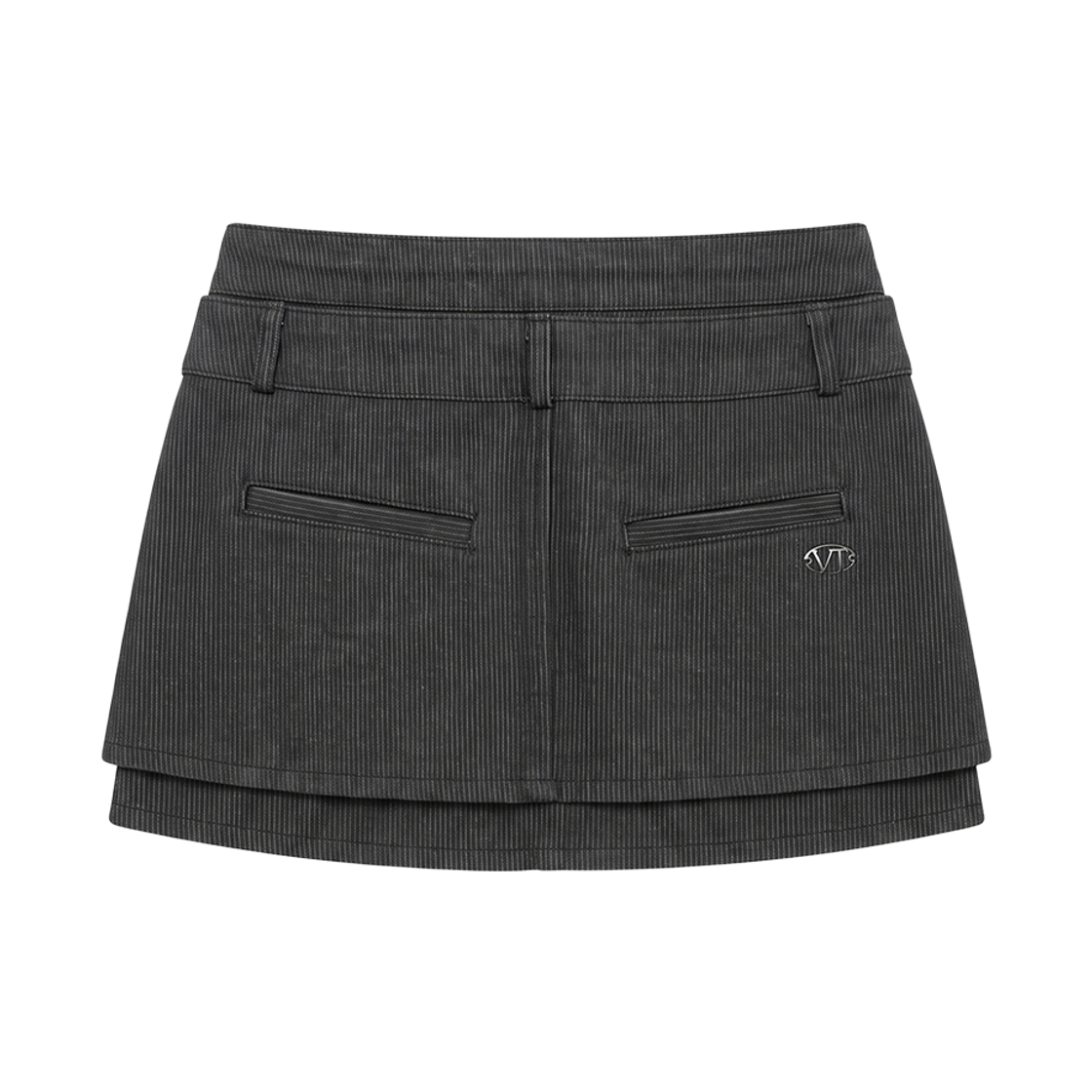 분트 더블 웨이스트 카고 미니 스커트 차콜(VOONT Double Waist Cargo Mini Skirt (CHARCOAL)) - 2