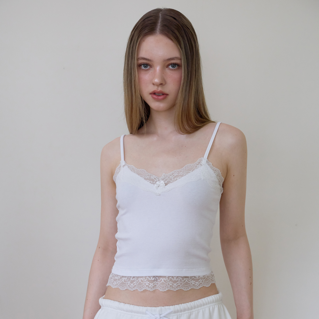 로제프란츠 레이스 트림 슬리브리스 [아이보리](Rosefrantz Lace Trim Sleeveless [Ivory]) - 4