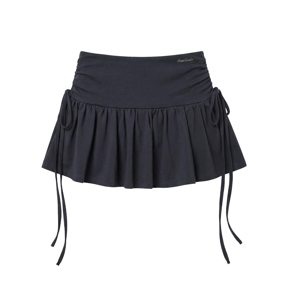 로제프란츠 사이드 셔링 미니 스커트 [차콜](Rosefrantz Side Shirring Mini Skirts [Charcoal])