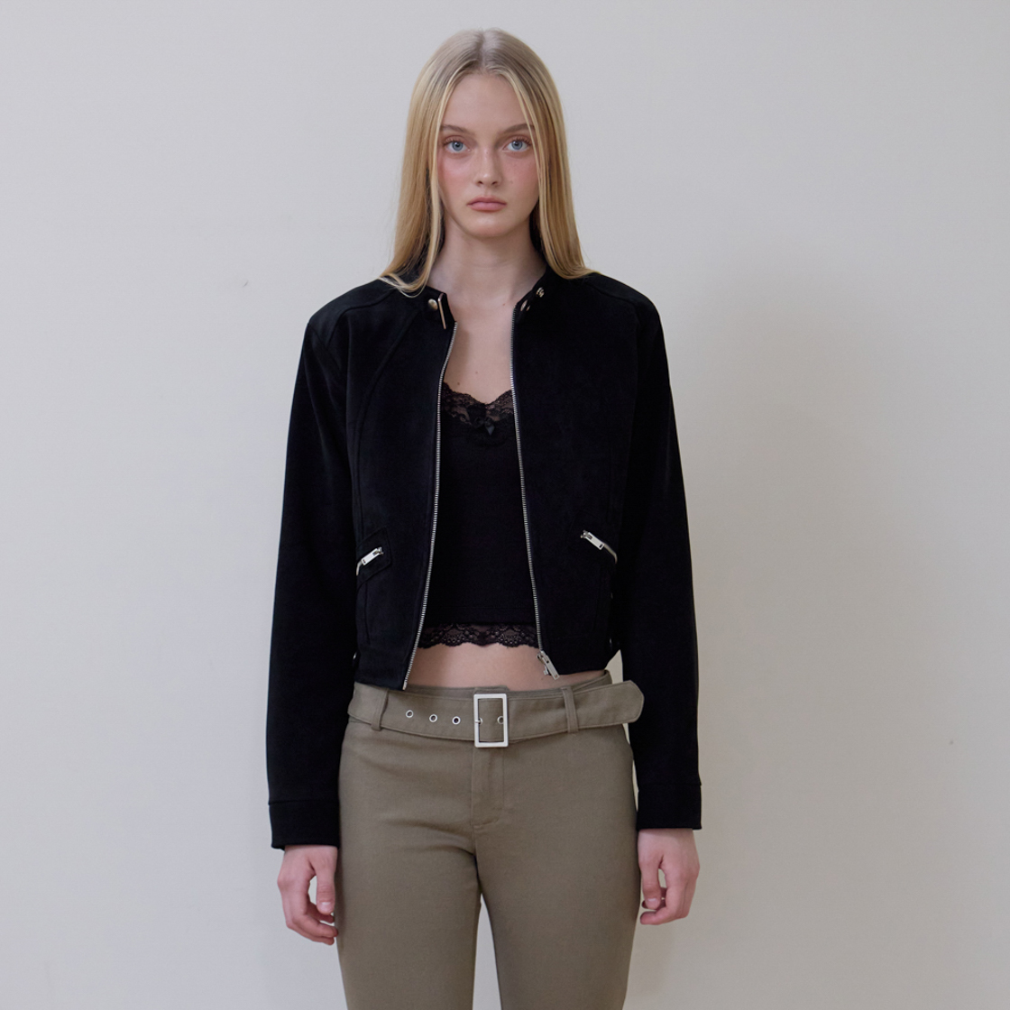 로제프란츠 스웨이드 레이서 자켓 [블랙](Rosefrantz Suede Racer Jacket [Black]) - 2
