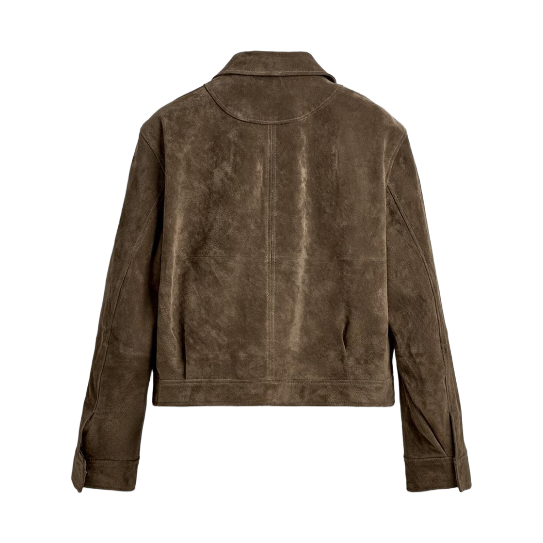 자라 박시 핏 스웨이드 레더 점퍼 브라운(Zara Boxy Fit Suede Leather Jumper Brown) - 2