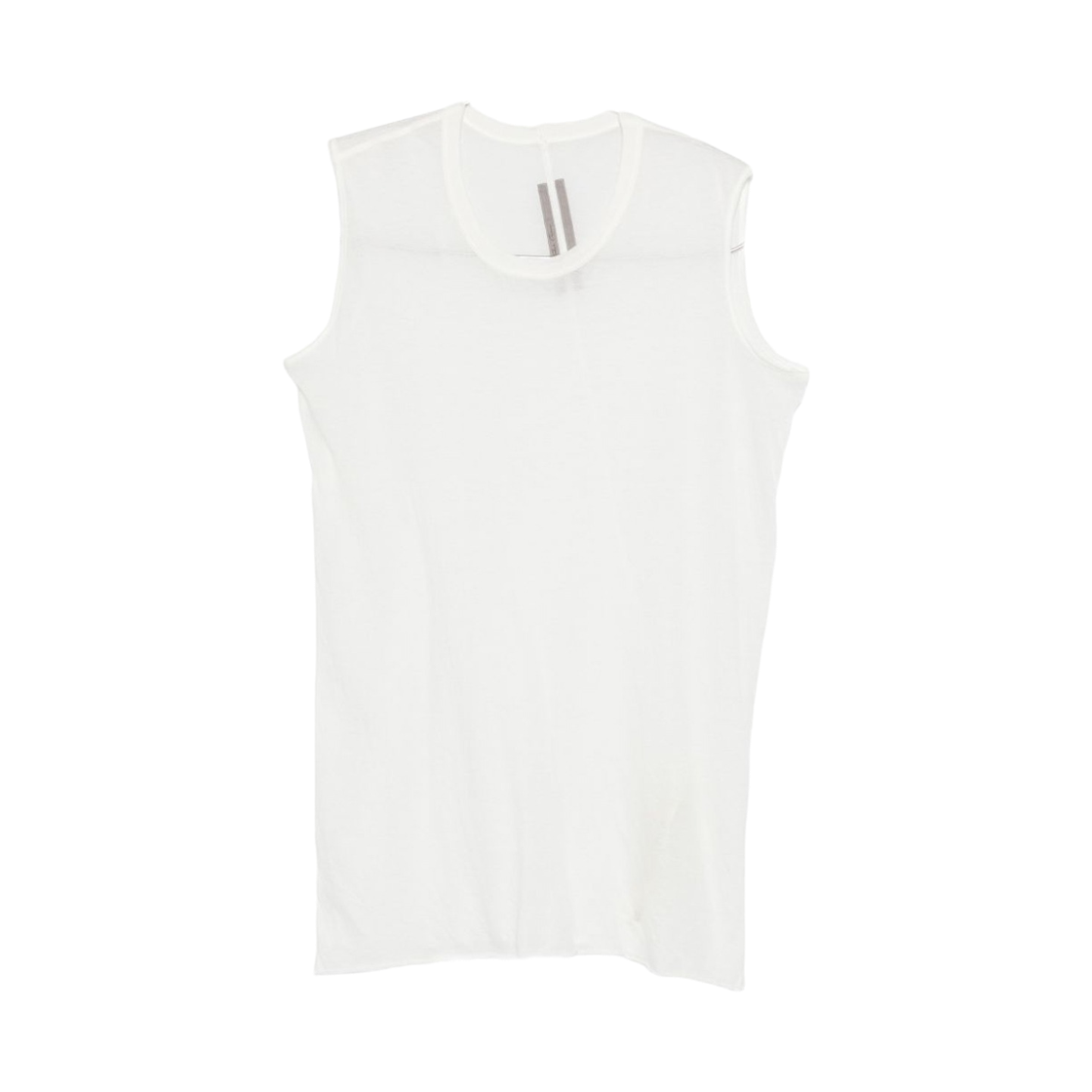 RU01F2151-UC-11 Rick Owens Basic Sleeveless T-Shirt Milk