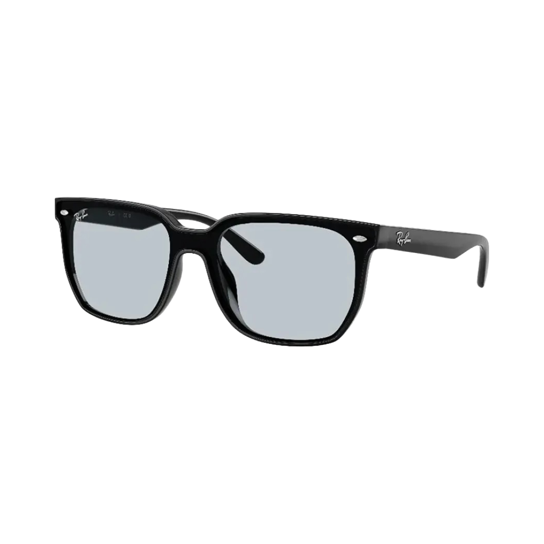 RB4466D-601/72 Ray-Ban RB4466D Polished Black Frame Light Blue Lense Low Bridge Fit