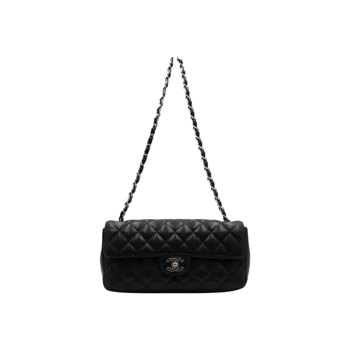 샤넬 A15316 블랙 캐비어 바게트 클래식 은장체인 숄더백aa66368(Chanel A15316 Black Caviar Baguette Classic Silver Chain Shoulder Bag)