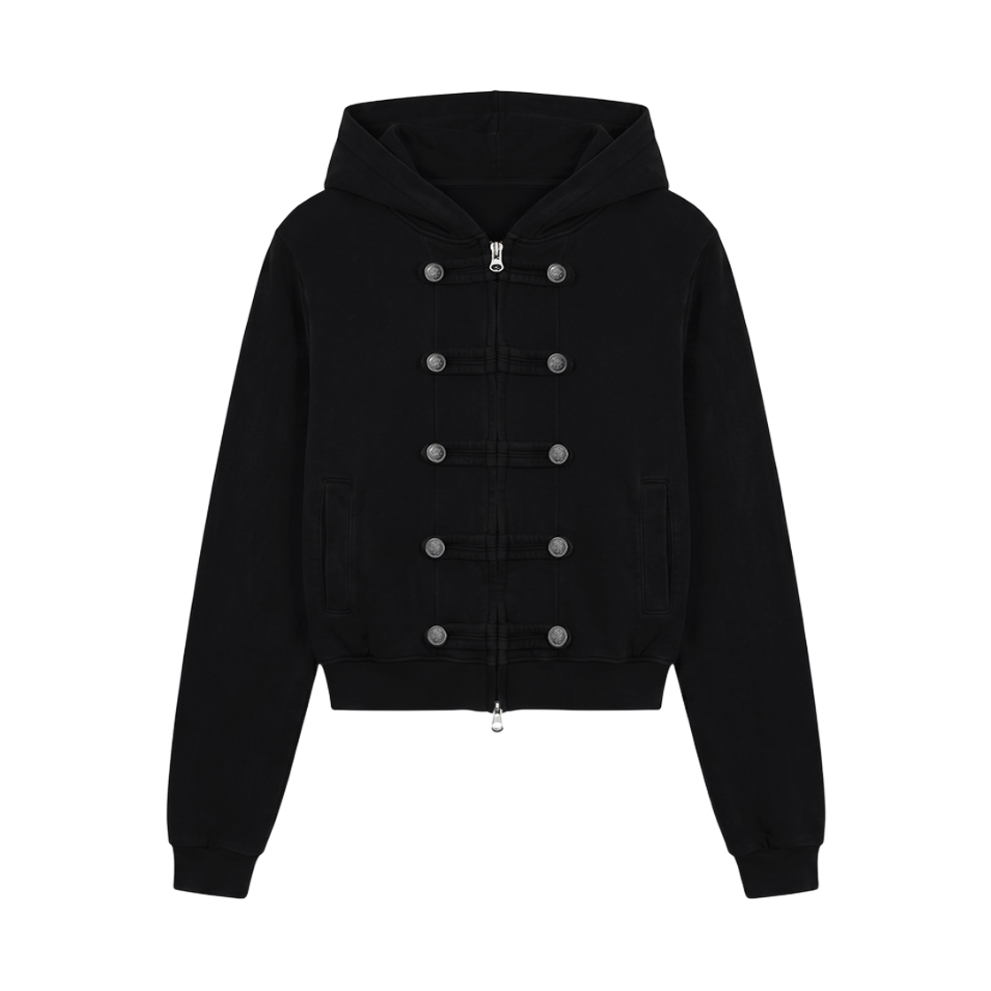VT26FHZ102BLK VOONT Napoleonic Loop Hood Zip-Up (BLACK)