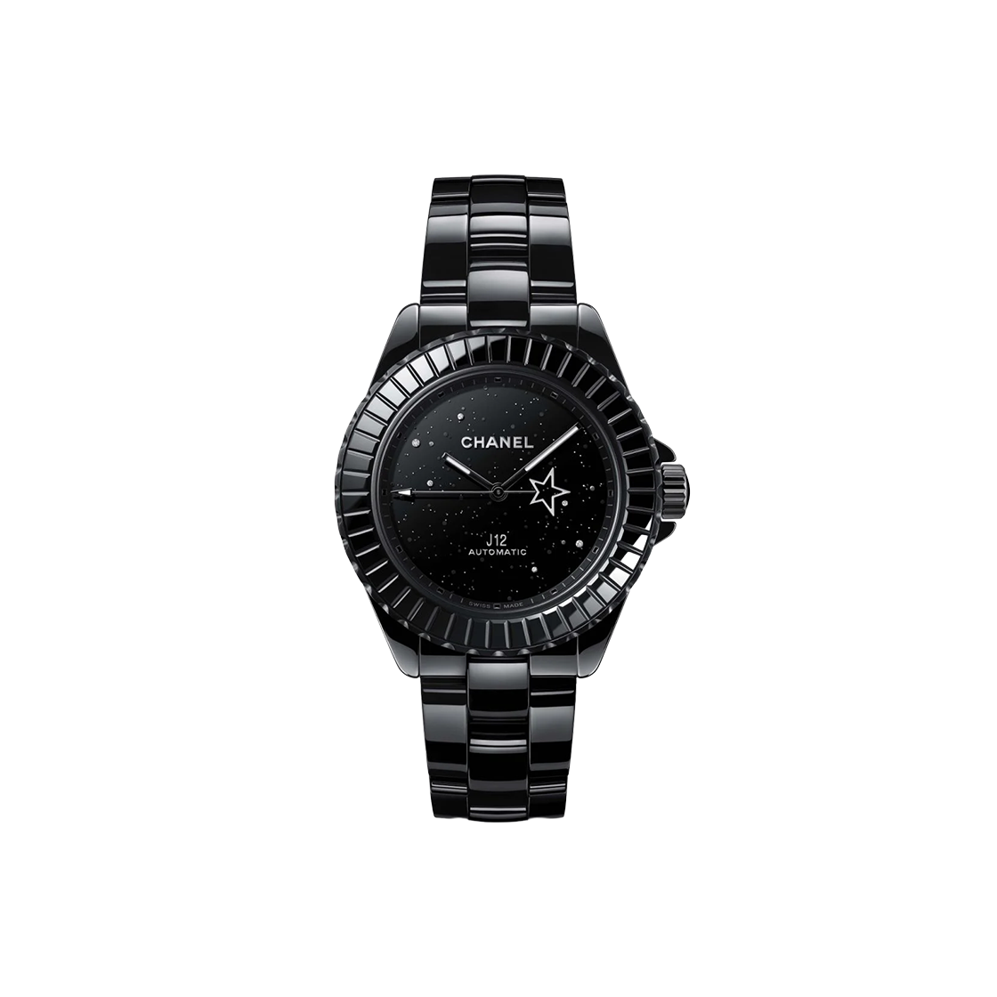 샤넬 J12 인터스텔라 38-H7989 블랙 다이아 NO.8236(Chanel J12 Interstellar 38-H7989 Black Diamond No. 8236)