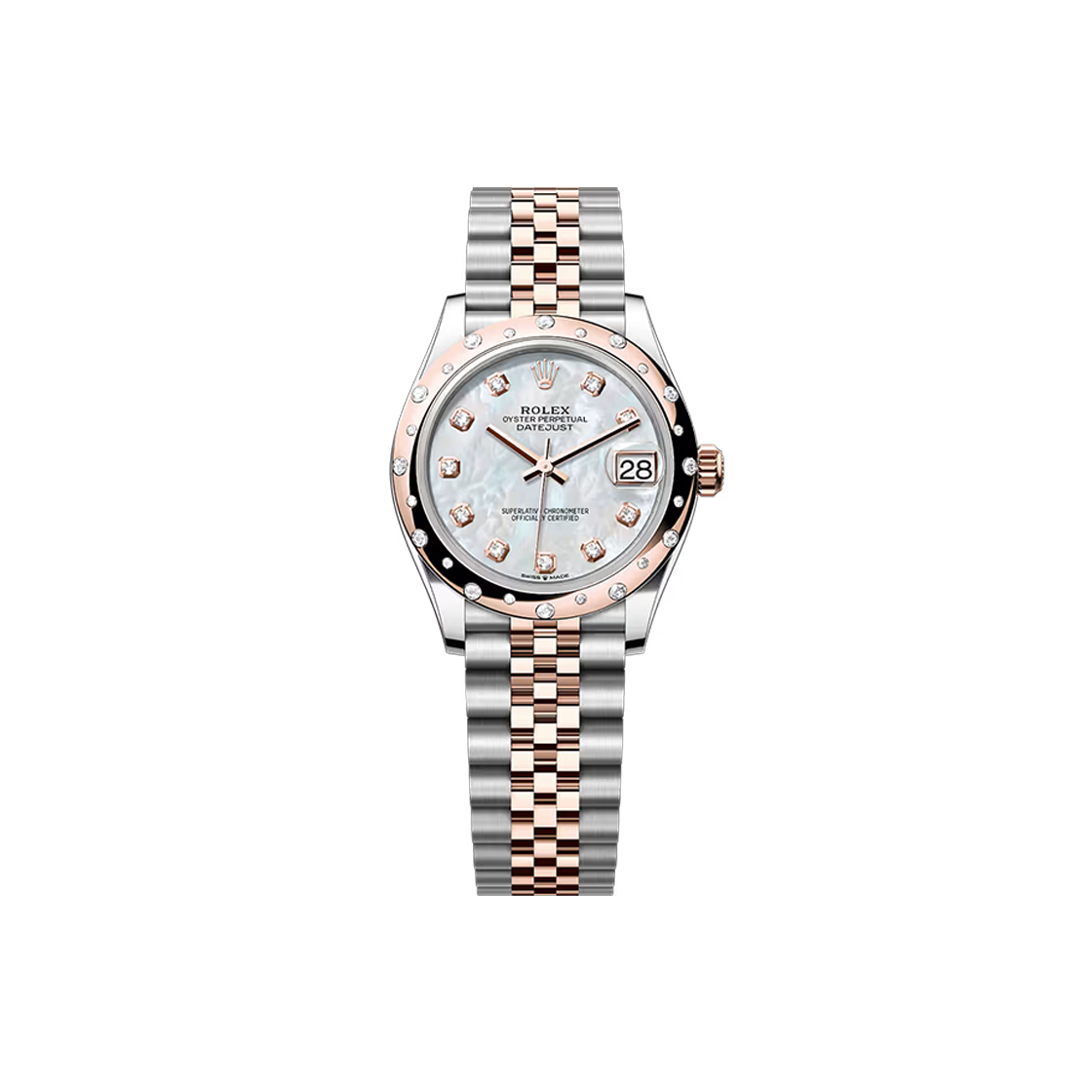 ITHUUVOOWEB8 Rolex Datejust 31-278341RBR Diamond Dome Bezel Mother of Pearl 10P Jubilee No. 8264