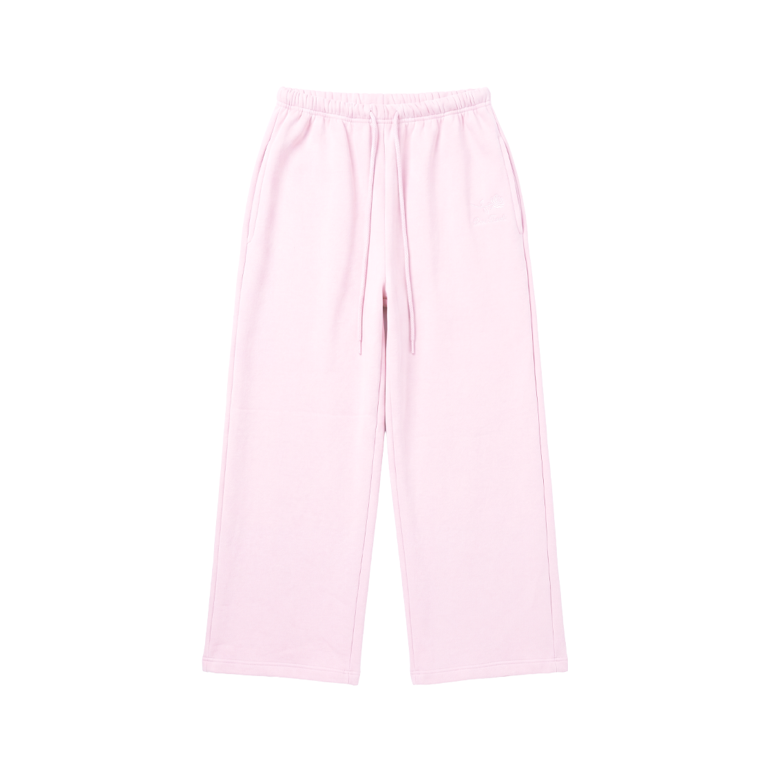 RS26FSP102PNK Rosefrantz Rose Embroidery Wide Sweatpants [Pink]
