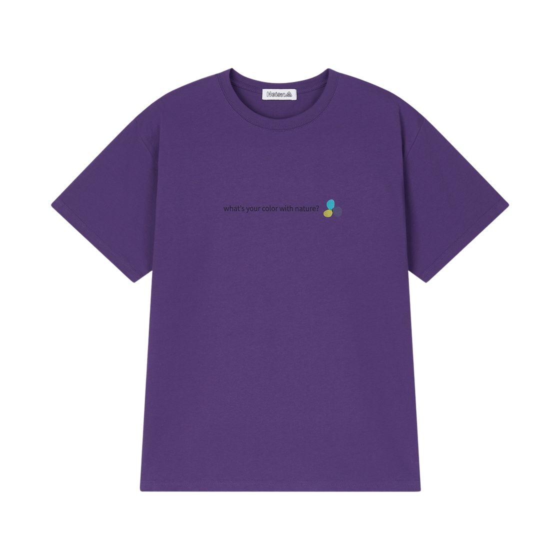 HIS26HSS002TVIL Heisan Slogan T-shirt oversized fit - Violet