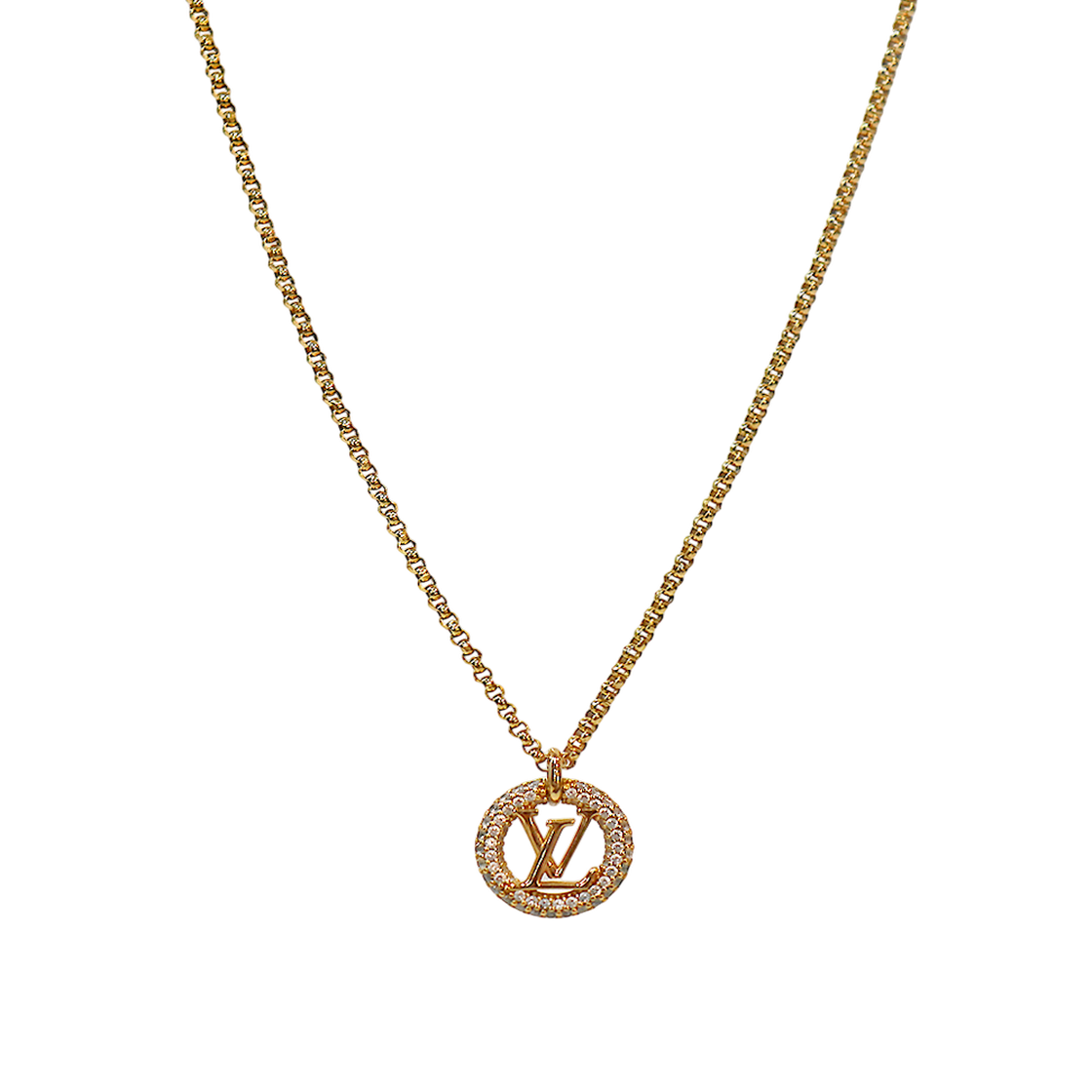 IT8T86BG9T8J Louis Vuitton Louise by Night Gold Necklace C-B64749