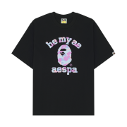 BAPE x Aespa College Relaxed Fit T-Shirt Black