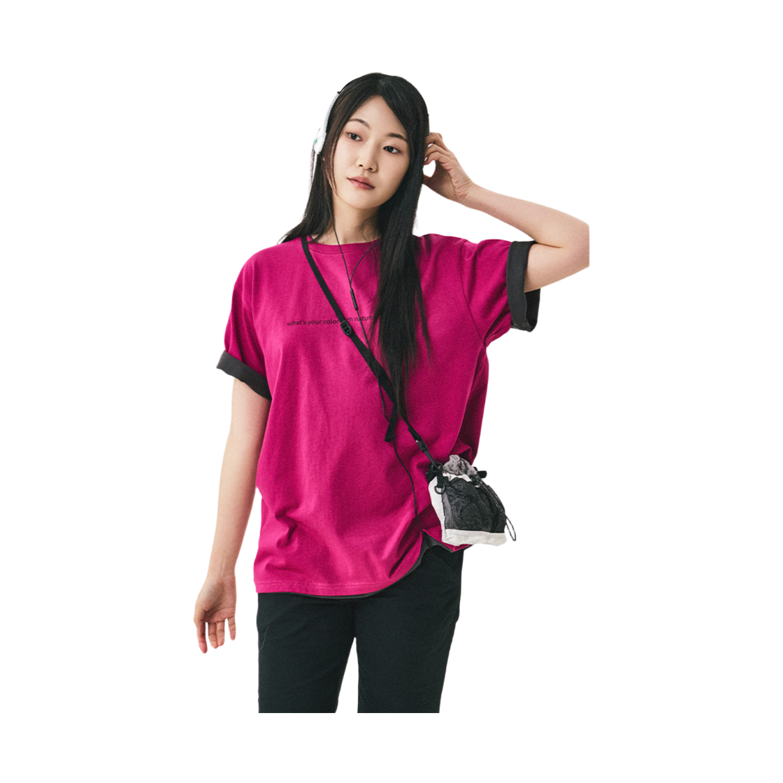 하이산 슬로건 티셔츠 오버핏 커스타드(Heisan Slogan T-shirt oversized fit - Custurd) - 2