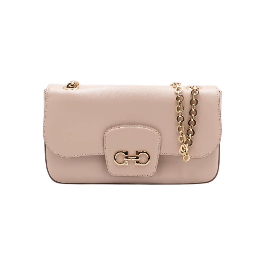 IT3LR6C9DNK2 Ferragamo 21 E081 Saffiano Gold Gancini Rory Shoulder Bag