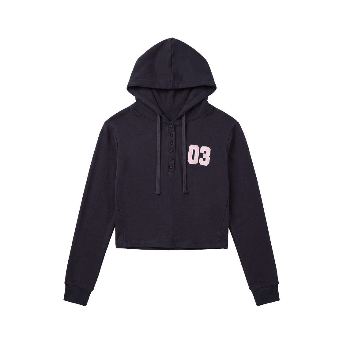 로제프란츠 패치워크 슬림 후드 롱스리브 [차콜](Rosefrantz Patchwork Slim Hood Long Sleeve [Charcoal])