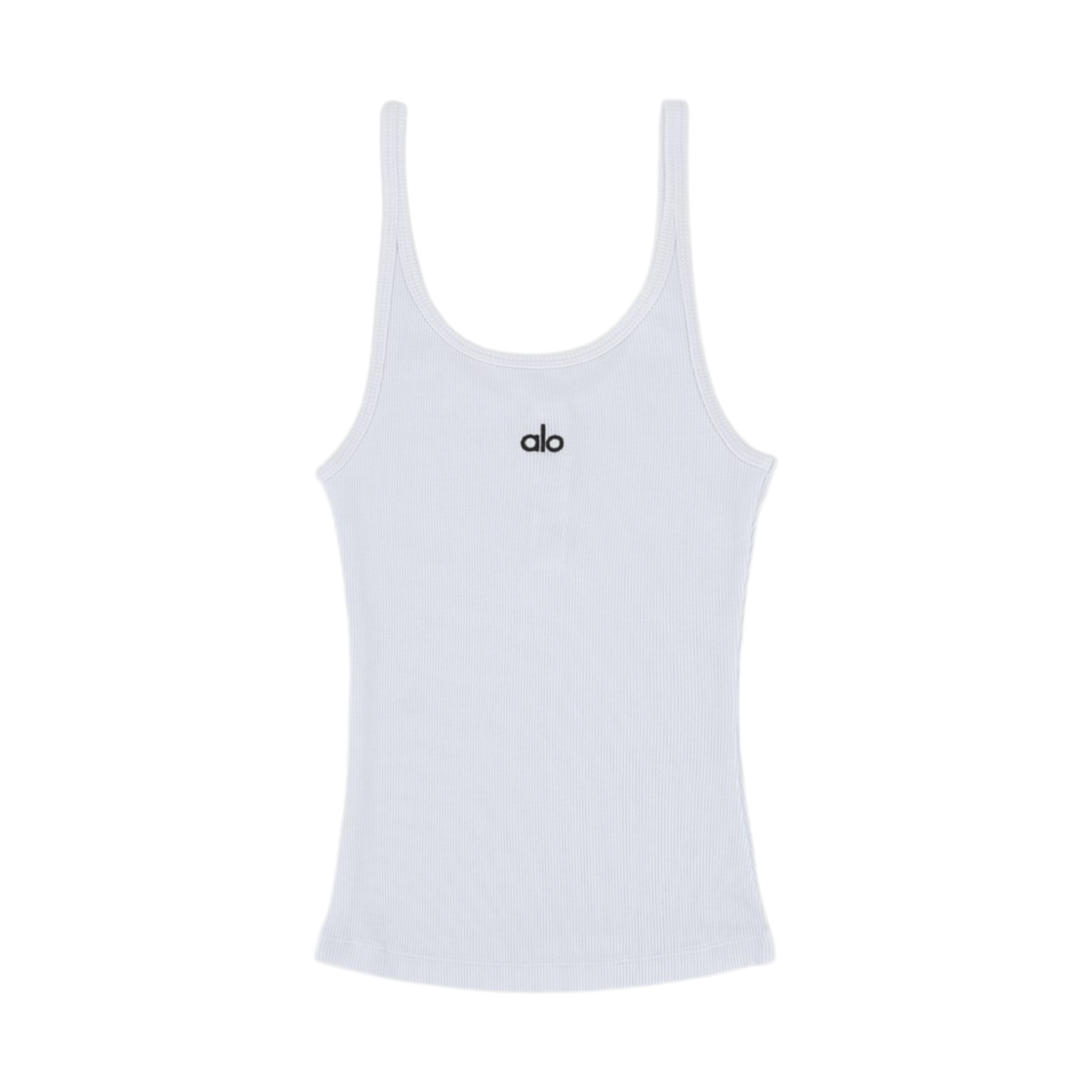 (W) 알로 요가 립드 프로스퍼 탱크 화이트((W) Alo Yoga Ribbed Prosper Tank White)
