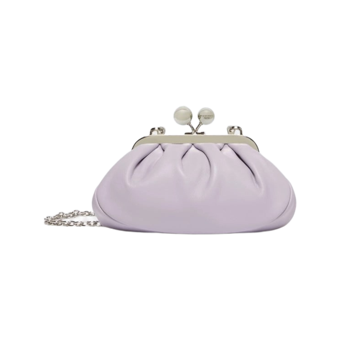 위켄드 막스마라 넴비 엑스트라 스몰 샤이니 쉽스킨 파스티치노백 라일락(Weekend Max Mara Nembi Extra Small Pasticcino Bag in Shiny Sheepskin Lilac)