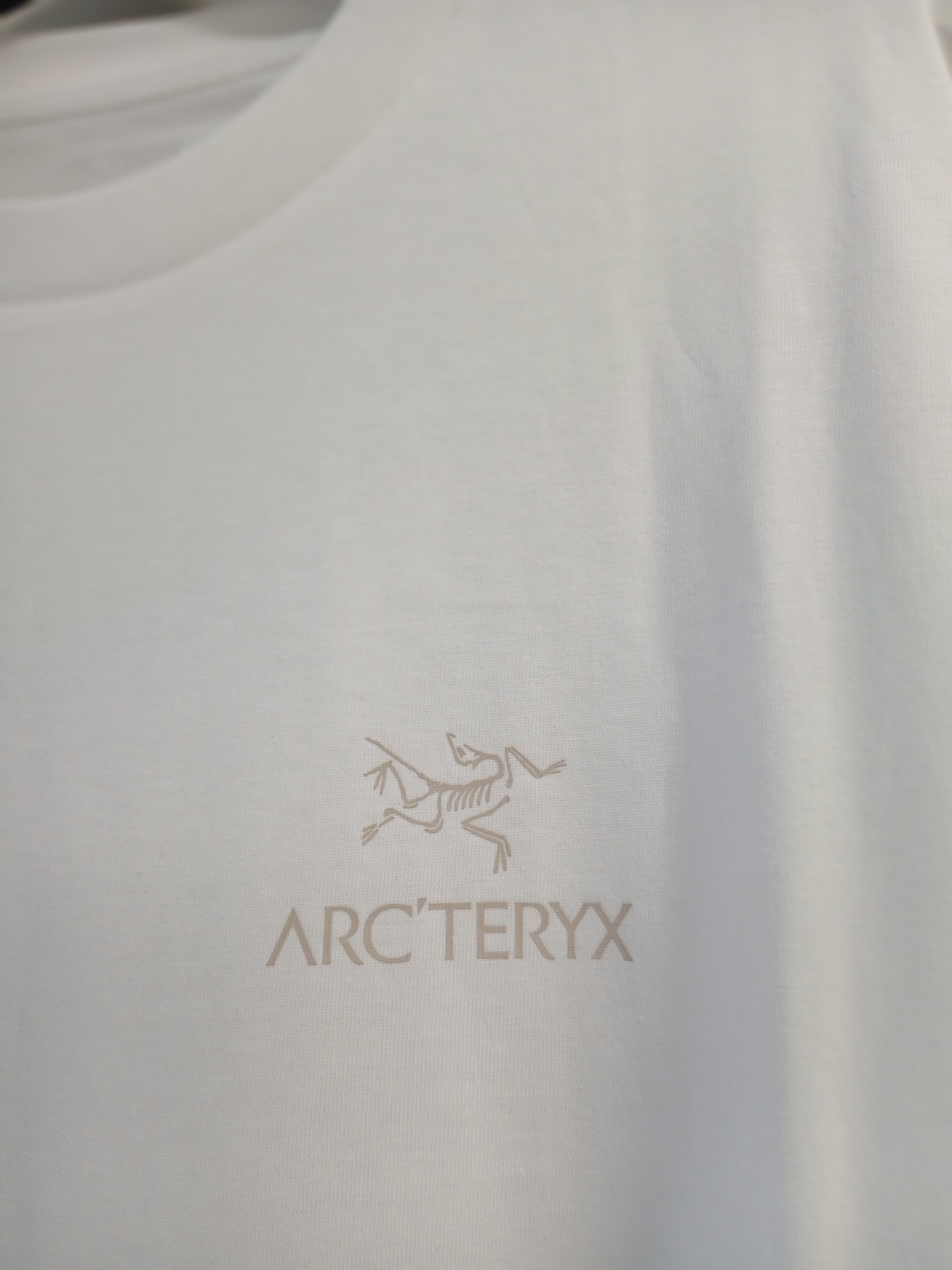 Arc'teryx Kragg SL Cotton Cacodaemon SS T-Shirt White Light Sea Salt 착용 스타일 - 3